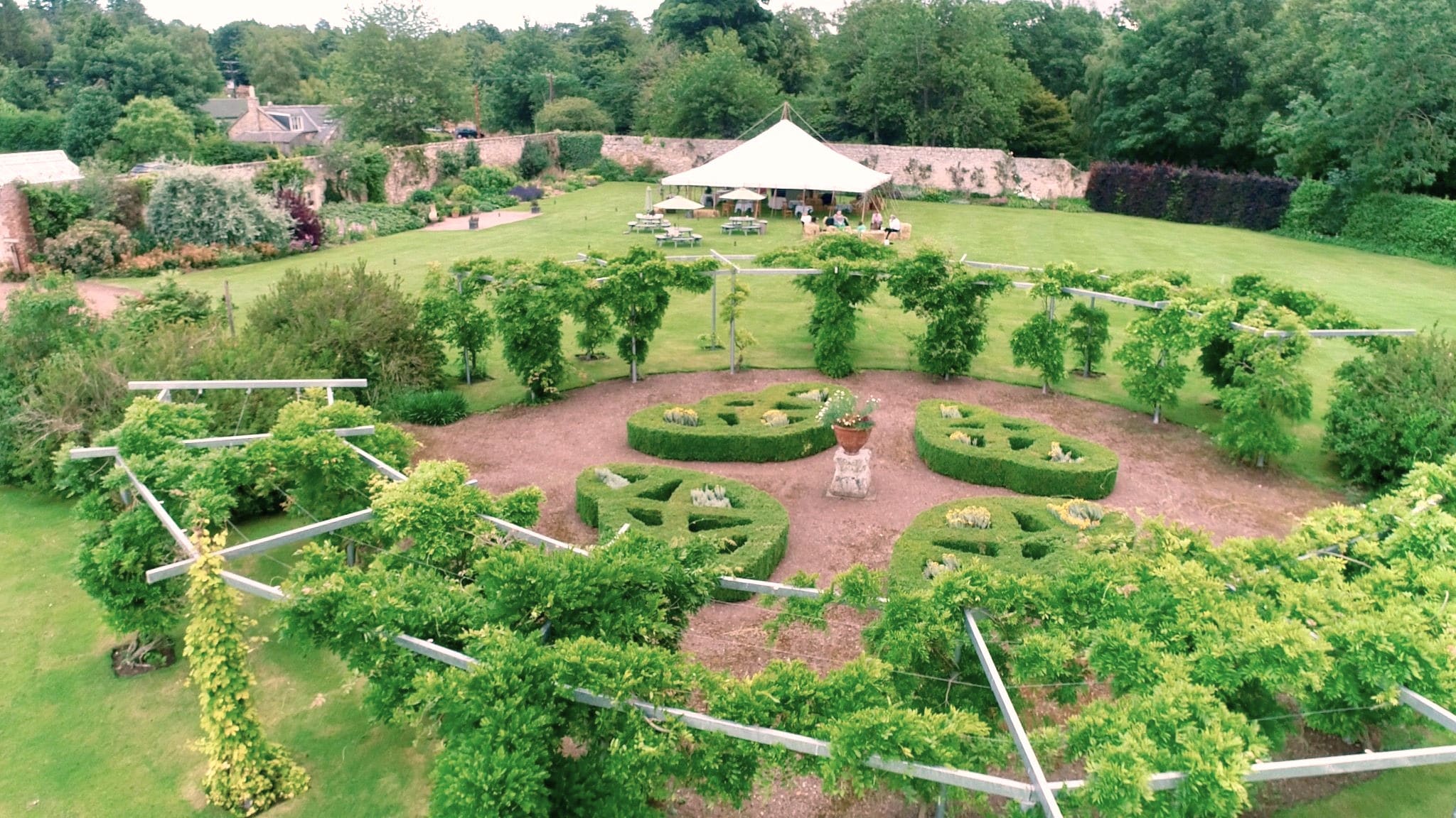 Winton Castle's Walled Garden with Canopy