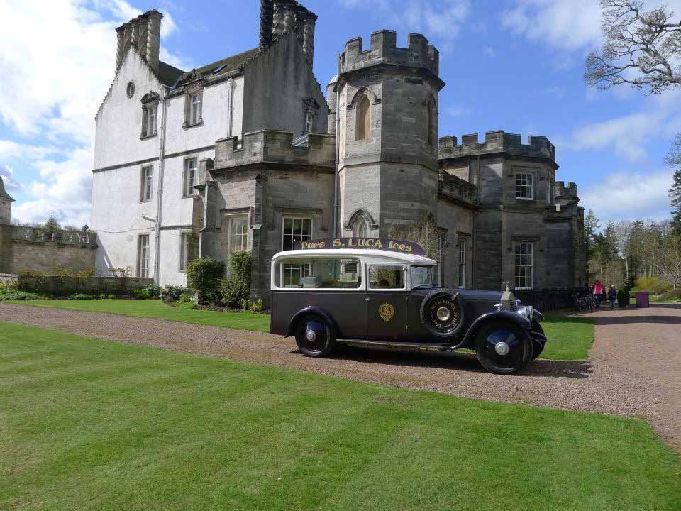 Winton Castle with Lucas ice cream van at Spring Open Day 960