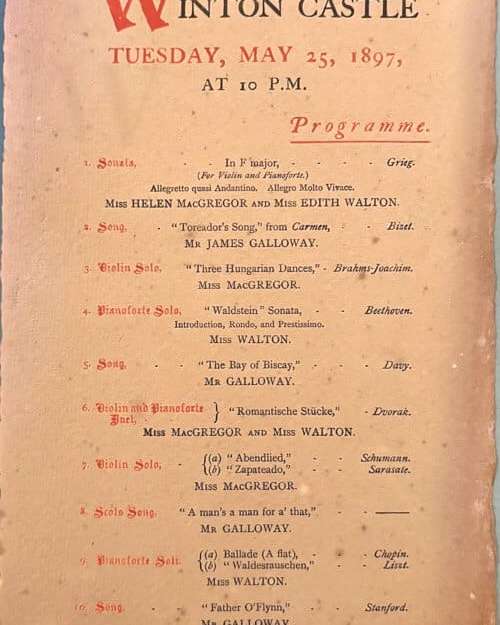 1897 concert programme