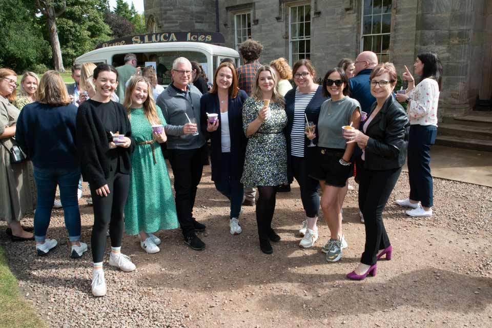 Enjoying-Lucas-Ice-Cream-at-Winton-Castle