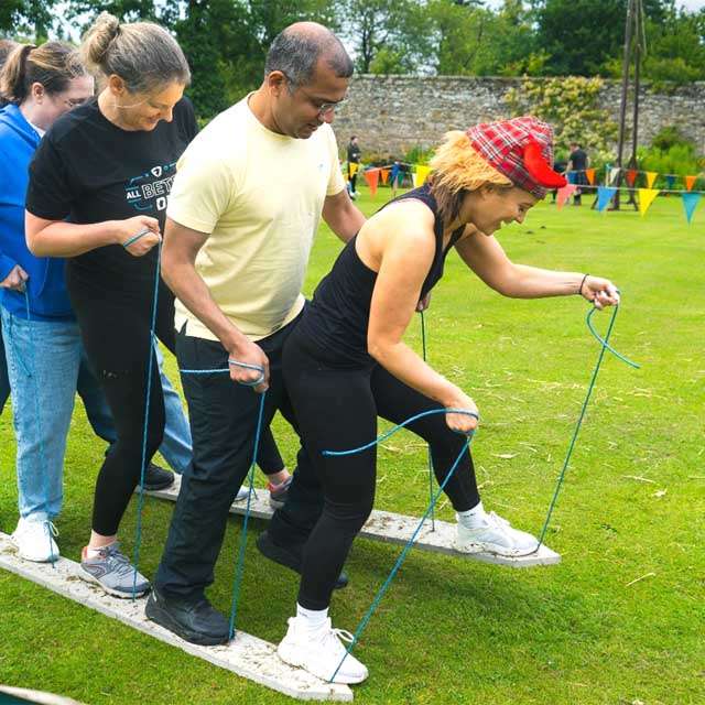 Walking Skis at Mini Highland Games at Winton Castle