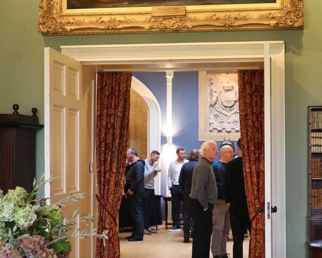 Walker Fraser Steele conference looking into Octagon Room at Winton Castle