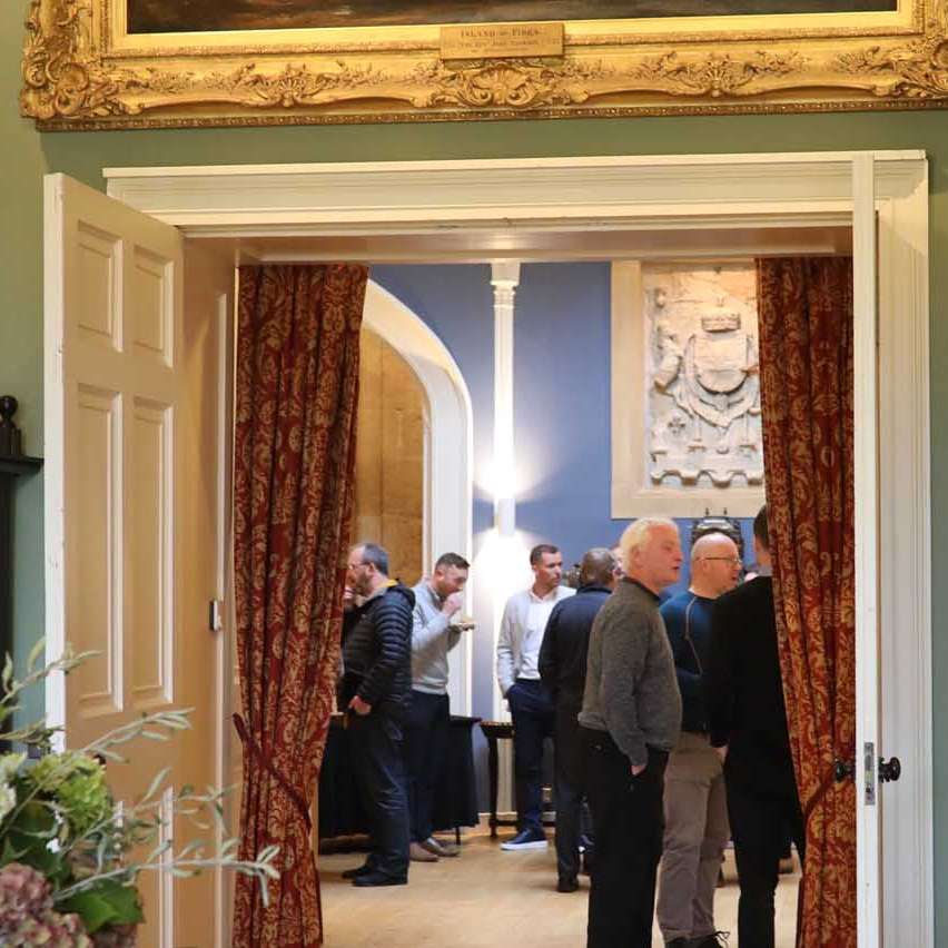 Walker Fraser Steele conference looking into Octagon Room at Winton Castle