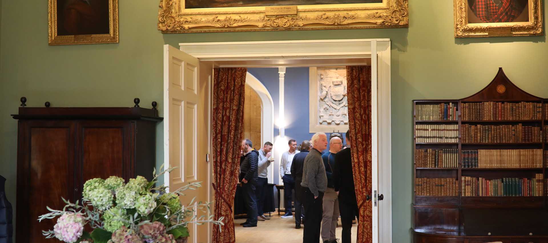 Walker Fraser Steele conference looking into Octagon Room at Winton Castle